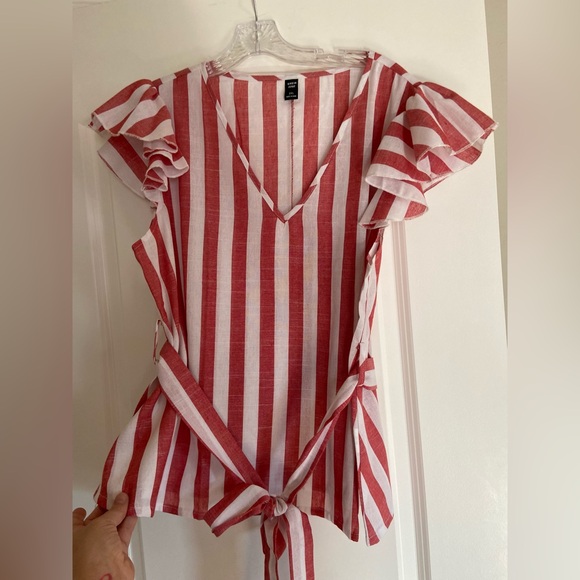 Red and white striped top - Picture 4 of 6